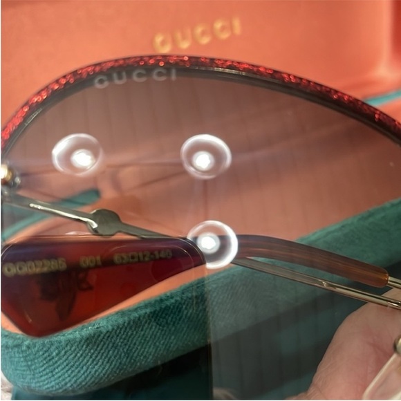 GUCCI GG0228S Oversized Glitter Sunglasses - Picture 12 of 14